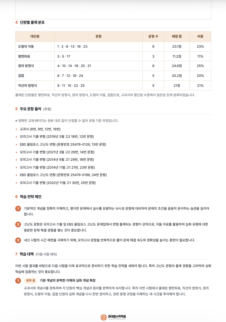 진성고등학교 1학년 기출분석 3